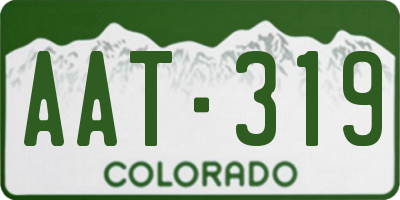CO license plate AAT319