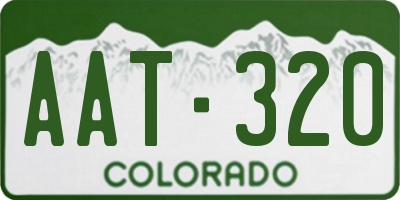 CO license plate AAT320