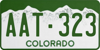 CO license plate AAT323