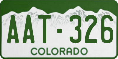 CO license plate AAT326