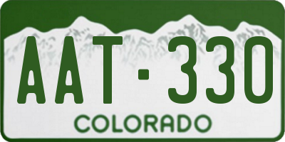 CO license plate AAT330