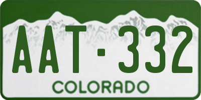 CO license plate AAT332