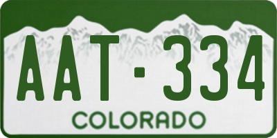 CO license plate AAT334