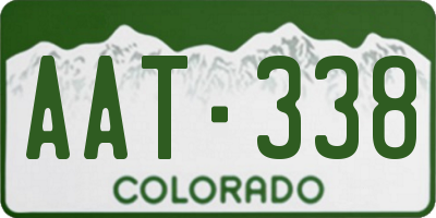 CO license plate AAT338
