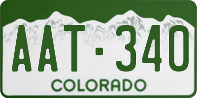 CO license plate AAT340