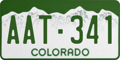 CO license plate AAT341