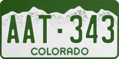CO license plate AAT343