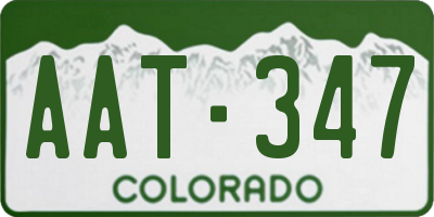 CO license plate AAT347