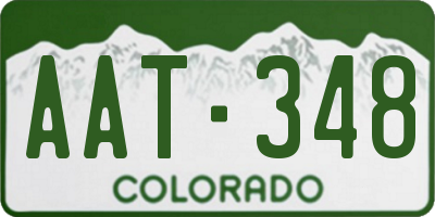 CO license plate AAT348