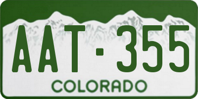CO license plate AAT355