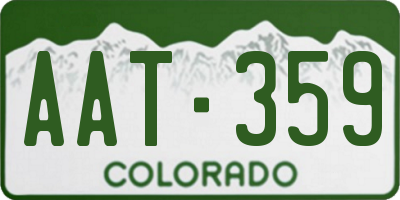CO license plate AAT359