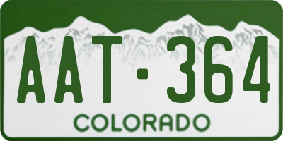 CO license plate AAT364