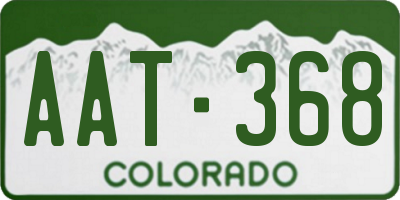 CO license plate AAT368