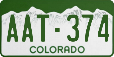 CO license plate AAT374