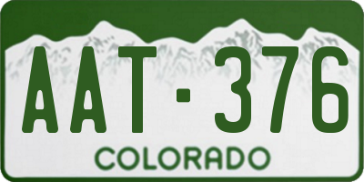 CO license plate AAT376