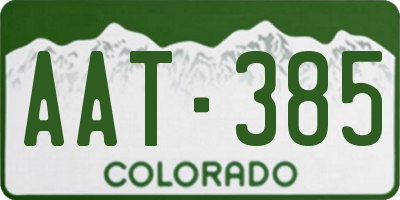 CO license plate AAT385