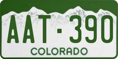 CO license plate AAT390