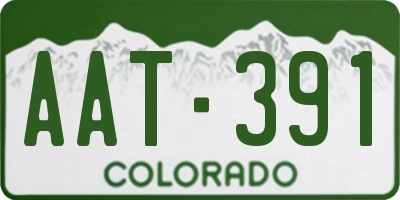 CO license plate AAT391