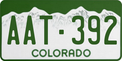 CO license plate AAT392