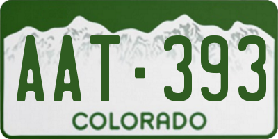 CO license plate AAT393