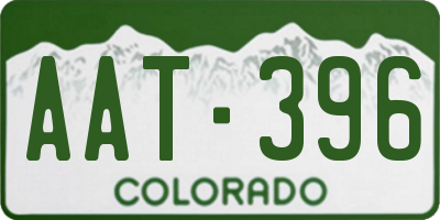 CO license plate AAT396