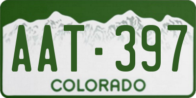 CO license plate AAT397
