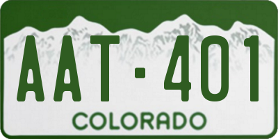 CO license plate AAT401