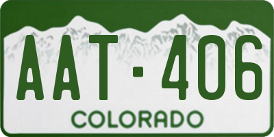 CO license plate AAT406