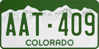 CO license plate AAT409