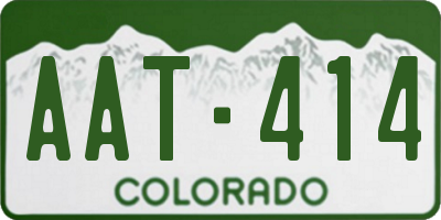 CO license plate AAT414
