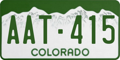 CO license plate AAT415