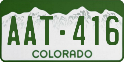 CO license plate AAT416
