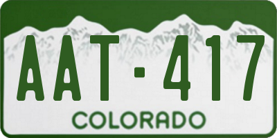CO license plate AAT417