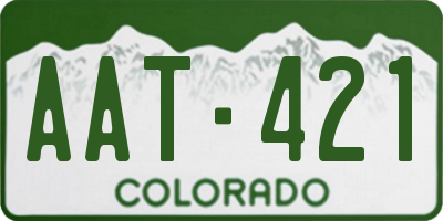 CO license plate AAT421