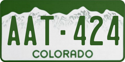 CO license plate AAT424
