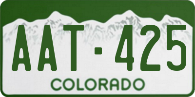 CO license plate AAT425