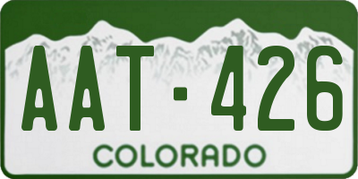 CO license plate AAT426