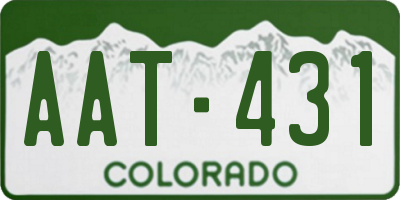 CO license plate AAT431