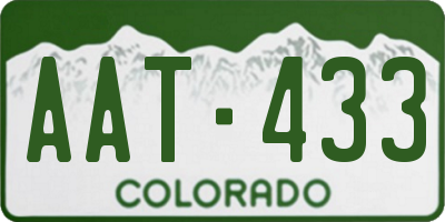 CO license plate AAT433