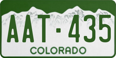 CO license plate AAT435