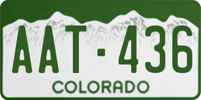 CO license plate AAT436