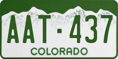 CO license plate AAT437