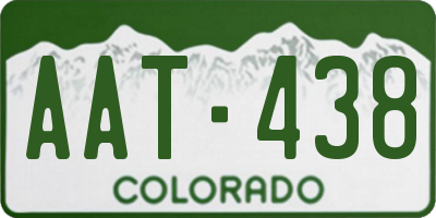 CO license plate AAT438