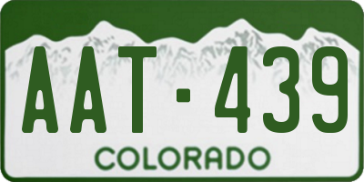 CO license plate AAT439