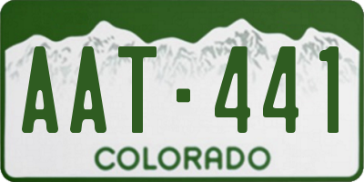 CO license plate AAT441