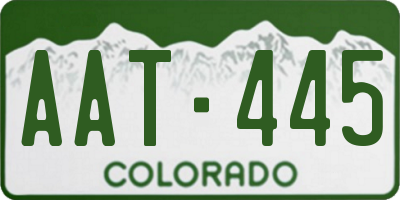 CO license plate AAT445