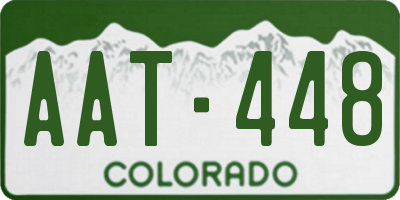 CO license plate AAT448