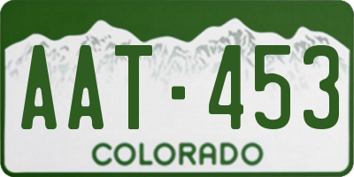 CO license plate AAT453