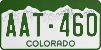 CO license plate AAT460