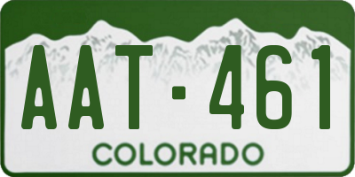 CO license plate AAT461